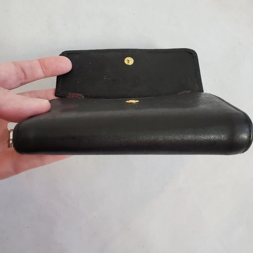 Vintage Buxton Black Brown Leather Wallet